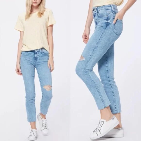 PAIGE Hoxton Slim Raw Hem Jean - Picture 1 of 14